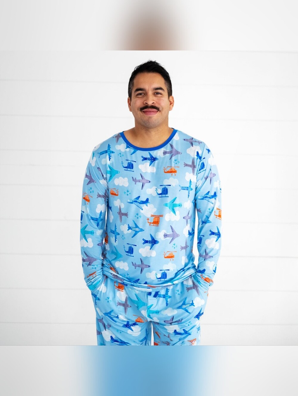 NWT Little Sleepies Limited Edition Take Flight Aviation Men's Pajama Top- L HTF